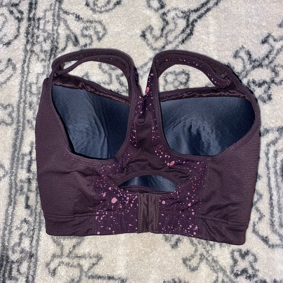 Syrokan 32H High Impact Sports Bra ⭐️⭐️⭐️⭐️⭐️ purple paint splatter Velcro strap - Picture 8 of 9